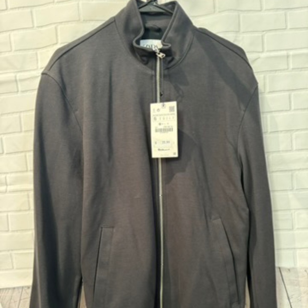 NEW!! Mens Zara Zip Jacket SM Dark Gray